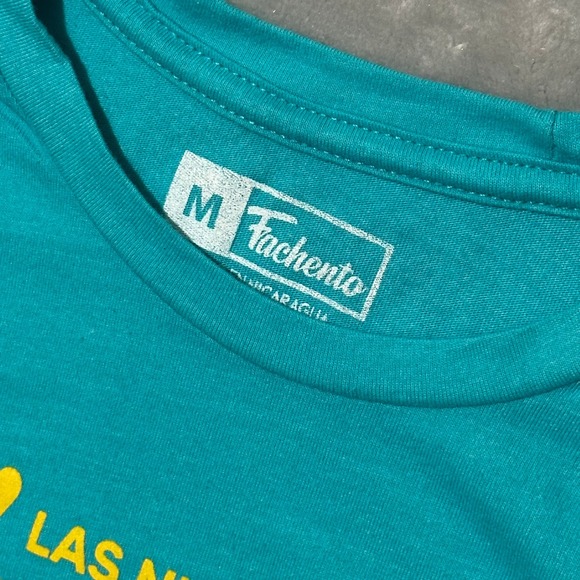 Fachento T Shirt Teal Turquoise Women's Size M "Las Nicas Son Chavals Fachentas" - Picture 2 of 6